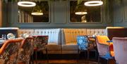 Table and Booth Seating at The Grill at Armathwaite Hall Hotel and Spa in Bassenthwaite, Lake District