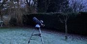 Telescope in the Garden at Armidale Cottages Bed & Breakfast in High Seaton, Cumbria