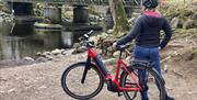 Visitor with a Cycle Delivered by Arragon's Cycle Centre in Penrith, Cumbria