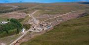 Aerial view of Nenthead Mines in Nenthead, Cumbria