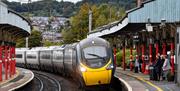 Avanti West Coast train pulls into Penrith Station