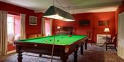 Billiards Room at Melmerby Hall in Melmerby, Cumbria