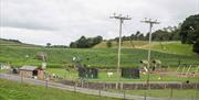 Outdoor Play Area at Lakeland Maze Farm Park in Sedgwick, Cumbria