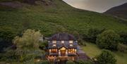 Aerial drone photo of a Boutique Retreats Cottage in the Lake District, Cumbria