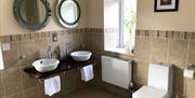 Premier Room Bathroom at Crow How Country Guest House in Ambleside, Lake District