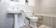 Ensuite bathroom at Birchbank Cottage in the Lake District, Cumbria