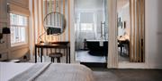 Bedroom and Ensuite Bathroom at The Black Bull Inn in Sedbergh, Cumbria © Amanda-Farnese Heath Photography