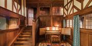 The Main Hall at Blackwell, the Arts & Crafts House, Bowness-on-Windermere, Lake District.