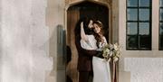 Bridal Couple at Blackwell – the Arts and Crafts house in Bowness-on-Windermere, Lake District