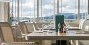 Dining Room Views at Blue Smoke on the Bay Restaurant at Low Wood Bay Resort & Spa in Windermere, Lake District