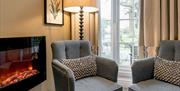 Cosy Fireplace Seating at Borrowdale Gates Hotel in Grange near Keswick, Lake District