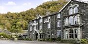 Exterior and Entrance to The Borrowdale Hotel in Borrowdale, Lake District