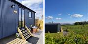 Exterior and views from Brackenslack Shepherds Huts in Maulds Meaburn, Cumbria