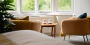 Seating and coffee table in a superior room at Brantholme B&B in Ambleside, Lake District