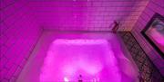 Jacuzzi tub with LED lights at Broadoaks Country House in Troutbeck, Lake District