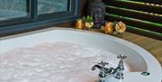 Jacuzzi tub at Broadoaks Country House in Troutbeck, Lake District