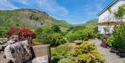 The Cottage garden at The Yan in Grasmere, Lake District.