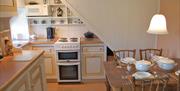 Kitchen dining area in No. 3 Main Street Cottage in Elterwater, Lake District