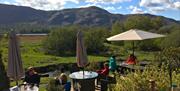 Refreshments at Derwent Water on The Grand Lakes Tour with Cumbria Tourist Guides