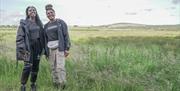 Visitors at Foulshaw Moss Nature Reserve in Witherslack, Cumbria