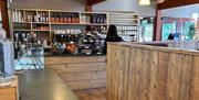 Cafe Counter and Checkout at Cafe Ambio in Whinlatter Forest in the Lake District, Cumbria