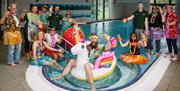 Staff and Visitors Posing in the Multisensory Swimming Pool Facilities at Calvert Lakes in the Lake District, Cumbria