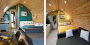 Pod Interiors at Castle Guards Farm Retreat near Cockermouth, Lake District