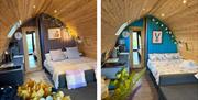 Pod Interiors at Castle Guards Farm Retreat near Cockermouth, Lake District