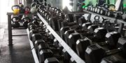 Dumbbells and Weights at Choices Health Club Windermere in the Lake District, Cumbria