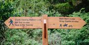 Signposting at Claife Viewing Station at Hawkshead, Lake District