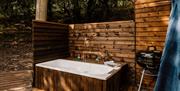 Outdoor Bathtub at a Holiday Cottage from Classic Cottages in the Lake District, Cumbria