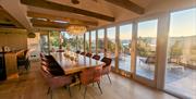 Dining Room with Panoramic Views at Post Knott Lodge in Bowness-on-Windermere, Lake District