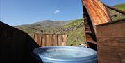 Hot Tub at The Coppermines Mountain Cottages in Coniston, Lake District