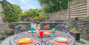 Outdoor Seating at Springbank Cottage in Coniston, Lake District