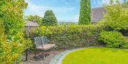 Bench in the Garden at Springbank Cottage in Coniston, Lake District