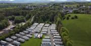 Drone shot of a Stewart Leisure Holiday Park in the Lake District, Cumbria