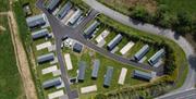 Drone shot of a Stewart Leisure Holiday Park in the Lake District, Cumbria