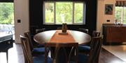 Dining table at Cottesloe in Greystoke Gill, Cumbria