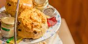 Scones - cream tea at Ravenglass and Eskdale Railway.