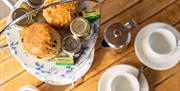 Scones - cream tea at Ravenglass and Eskdale Railway.