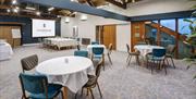Function Room Set Up for a Conference at Crooklands Hotel in Milnthorpe, Cumbria