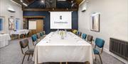 Function Room Set Up for a Conference at Crooklands Hotel in Milnthorpe, Cumbria