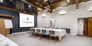 Function Room Set Up for a Conference at Crooklands Hotel in Milnthorpe, Cumbria