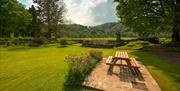 Picnic Table at Crow How Country Guest House in Ambleside, Lake District