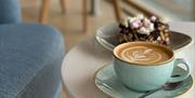 Coffee and Cake from Café Oswalds at Cranstons Cumbrian Food Hall in Penrith, Cumbria
