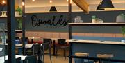 Seating at Café Oswalds at Cranstons Cumbrian Food Hall in Penrith, Cumbria