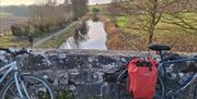 Cycles at Lancaster Canal, near Mountain View Camping Pods near Gatebeck, Kendal