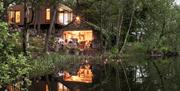 Jetty Spa & Boat House from the Water at The Gilpin Hotel & Lake House in Windermere, Lake District