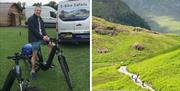 Countryfile presenter Joe Crowley with E-Bike Safaris Ltd in the Lake District, Cumbria