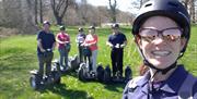 Visitors enjoying an experience with Lakeland Segway in Cartmel, Lake District